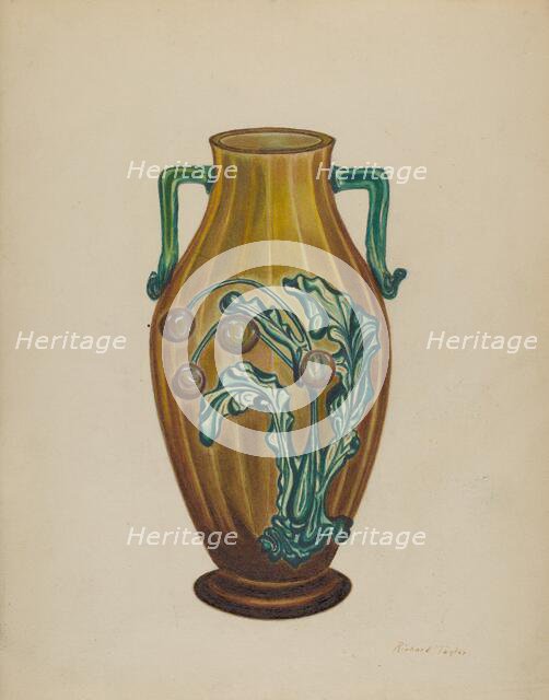 Amber Vase, c. 1937. Creator: Richard Taylor.