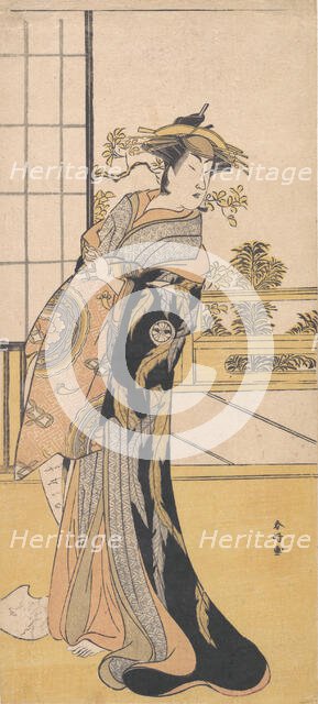 The Actor Segawa Kikunojo 3rd in a Female Role, ca. 1780. Creator: Katsukawa Shunko.