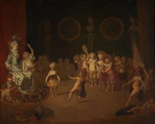 Scène de la comédie italienne jouée par une troupe d'enfants, between 1704 and 1706. Creator: Jean-Antoine Watteau.