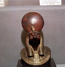 Egyptian bronze, Aegis of RA with the Solar Disc, c590BC. Artist: Unknown.