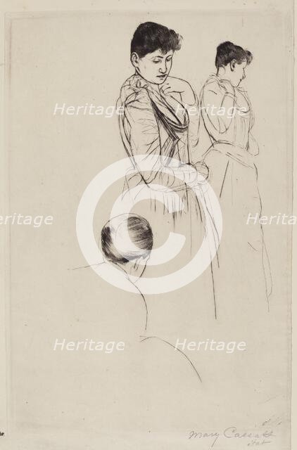 The Fitting, 1890-1891. Creator: Mary Cassatt.