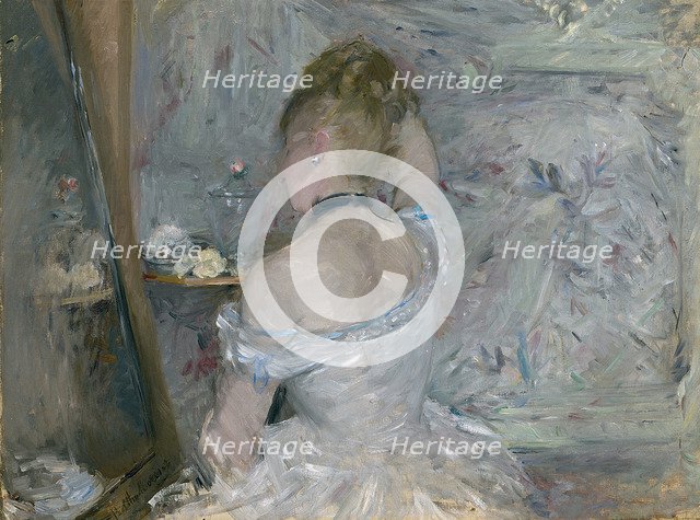 Woman at Her Toilette, 1875-1880. Artist: Morisot, Berthe (1841-1895)