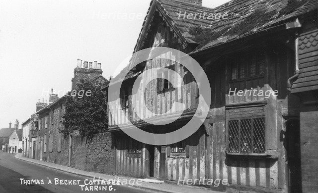 Thomas Becket cottages, Tarring, Worthing, West Sussex, c1900s-c1920s. Artist: Unknown