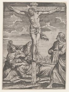 The Crucifixion, 1582. Creator: Agostino Carracci.