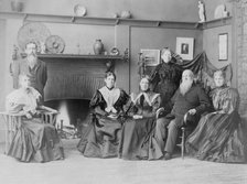 Frances Benjamin Johnston and her family in studio, 1332 V St., N.W., Washington, D.C., 1896. Creator: Frances Benjamin Johnston.