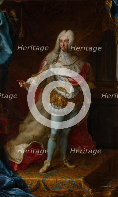 Portrait of Victor Amadeus II (1666-1732), King of Sardinia and Duke of Savoy, 1728. Creator: Mijtens (Meytens), Martin van, the Younger (1695-1770).