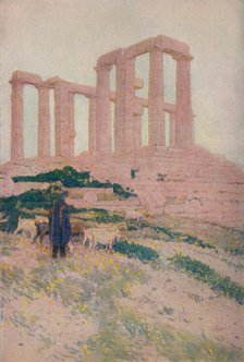 'The Temple of Poseidon and Athene at Sunium', 1913. Artist: Jules Guerin.