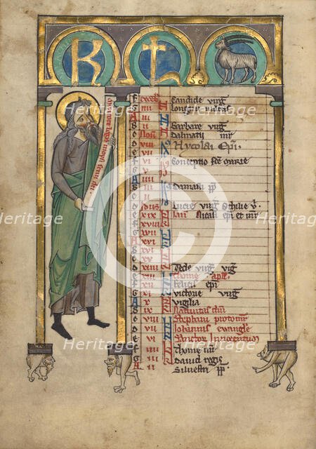 Malachi; Psalter, about 1240-1250. Creator: Unknown.