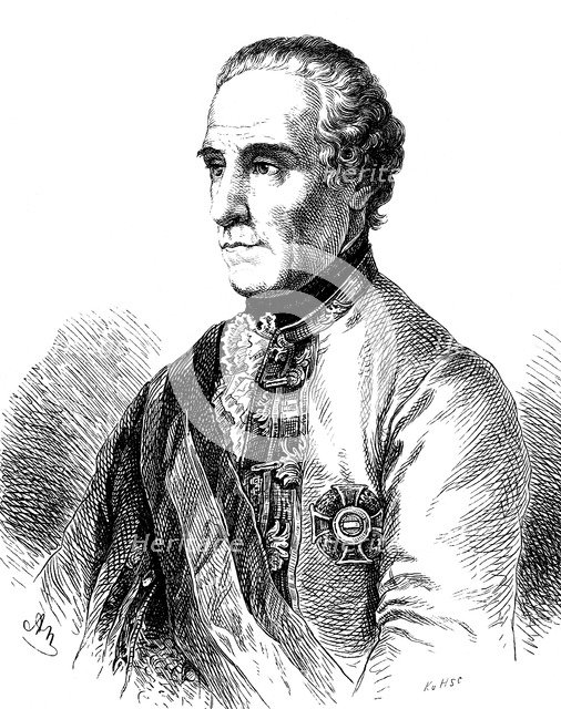 Portrait of Field Marshal Baron Ernst Gideon von Laudon (1717-1790), 1861.