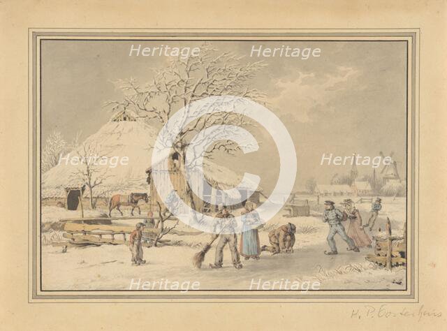 Winter landscape, 1794-1854. Creator: Haatje Peters Oosterhuts.