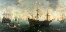 The Spanish Armada off the English Coast in 1588, c.1620-c.1625. Creator: Cornelis Claesz van Wieringen.