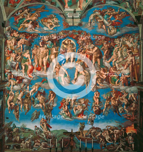 The Last Judgment (Fresco of the Sistine Chapel in the Vatican), 1536-1541. Creator: Buonarroti, Michelangelo (1475-1564).