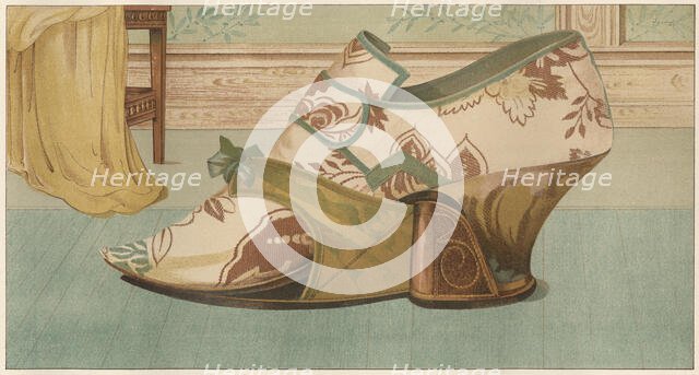 Shoe with moveable patten, 1885.  Creator: Unknown.