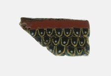 Fragment of an Inlay Depicting a Feather Pattern, 1st century BCE-1st century CE. Creator: Unknown.