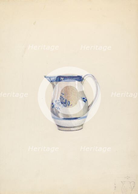 Cream Pitcher, c. 1936. Creator: Ella Josephine Sterling.