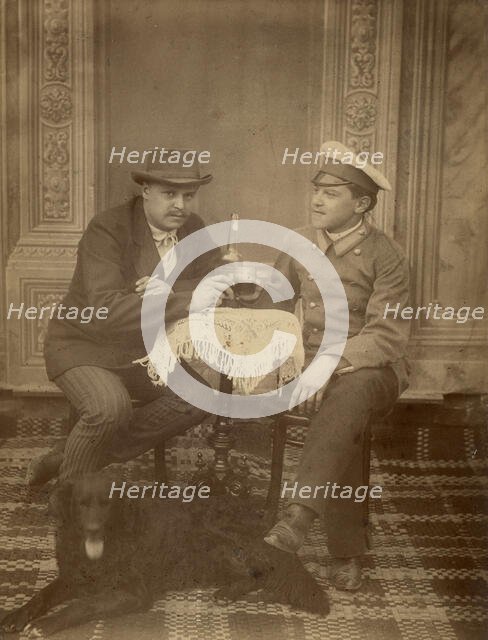 Merchant Belogolovy Ivan Apollonovich with his brother, 1910-1919. Creator: Unknown.