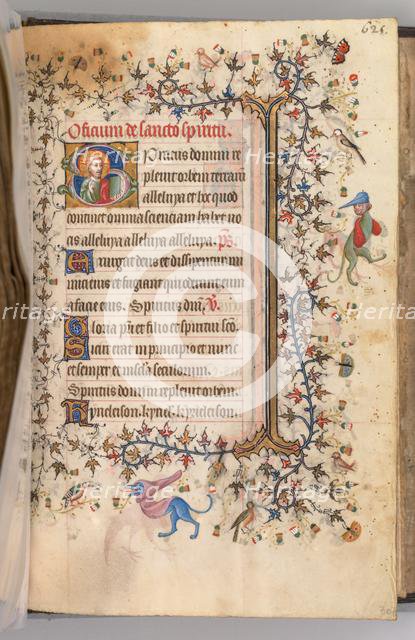 Hours of Charles the Noble, King of Navarre (1361-1425), fol. 307r, Bust of Christ, c. 1405. Creator: Master of the Brussels Initials and Associates (French).