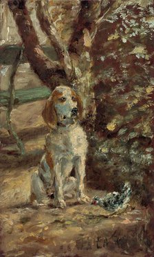 The Artist's Dog Flèche, c. 1881. Creator: Henri de Toulouse-Lautrec.