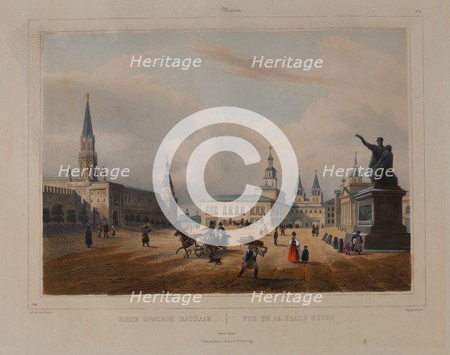 The Red Square in Moscow, 1840s.