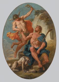 Mercury and Paris, 1730-1750. Creator: Johann Heinrich Schonfeld.