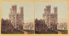 Carnarvon Castle, Eagle Tower, from the Interior of the Castle., about 1865. Creator: Unknown.