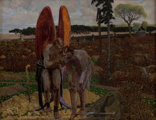 Behind the Angel (right part of the triptych), 1901. Creator: Jacek Malczewski.