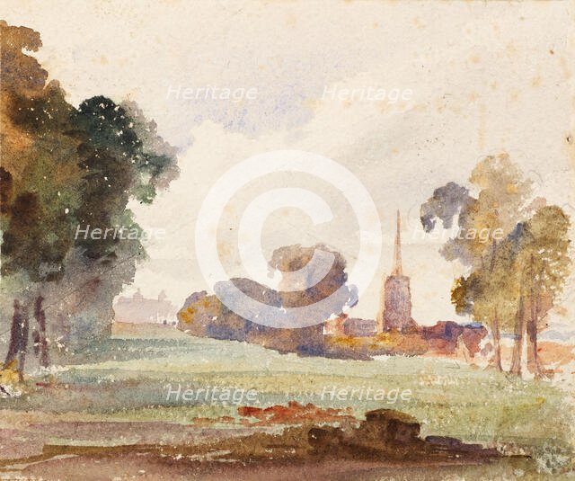 Aston Hall and Church, 1835-45. Creator: David Cox the Elder.