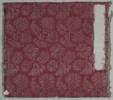 Two Lengths of Silk Damask, 1600s. Creator: Unknown.