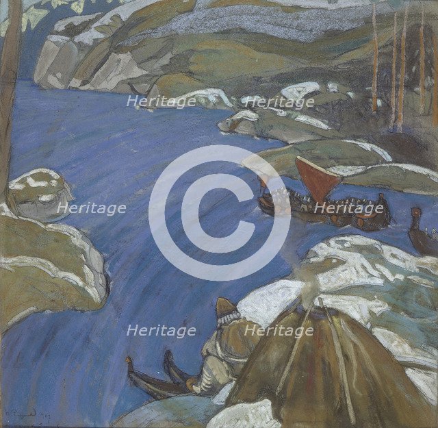 The Varangian Way, 1904. Artist: Roerich, Nicholas (1874-1947)