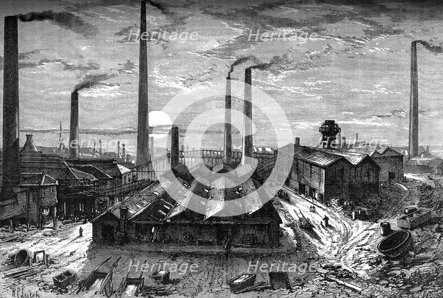 The St Rollox chemical works, Glasgow, c1880. Artist: Unknown