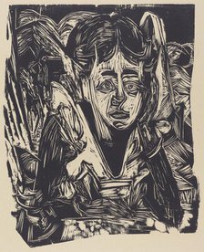 Girl Dreaming, 1918. Creator: Ernst Kirchner.