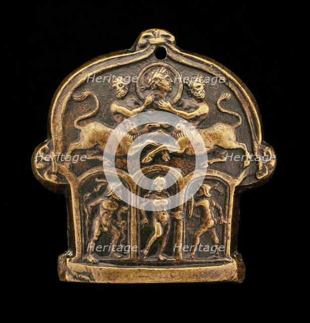 Part of a Sword Pommel (Centaur Supporting Medallion; Venus Flanked by Mars and Hercules). Creator: Cristoforo Foppa.