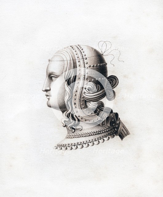 Headdress, early 16th century, (1843).Artist: Henry Shaw