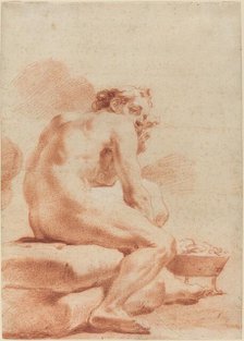 A Young Man Warming Himself at a Brazier. Creator: Gaetano Gandolfi.