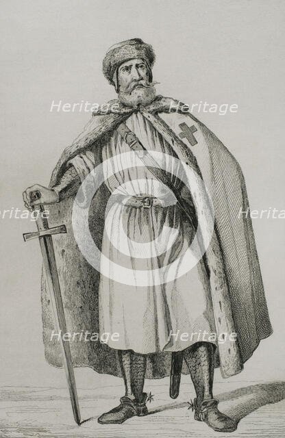 Livonian Brother of the Sword, 1839. Creator: Augustin François Lemaitre.