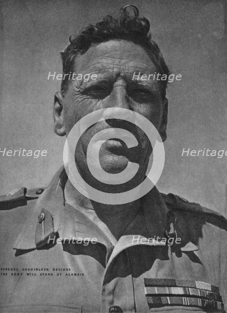 'General Auchinleck decided the army will stand at Alamein', 1942 (1944). Artist: Unknown.