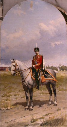 Portrait of Emperor Nicholas II (1868-1918), 1908. Artist: Makovsky, Alexander Vladimirovich (1869-1924)
