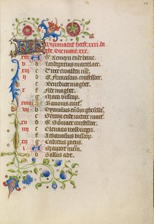 October Calendar Page; Book of Hours, after 1460. Creator: Unknown.