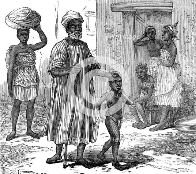 The Ashantee War: a blind beggar, Cape Coast Castle, 1874. Creator: Unknown.