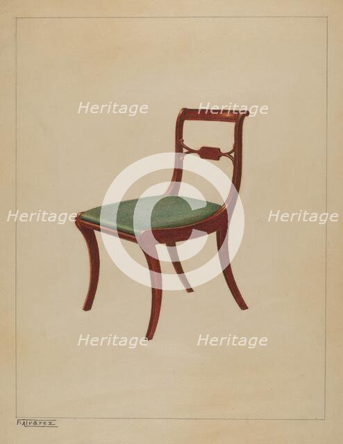 Side Chair, c. 1937. Creator: Francisco Alvarez.