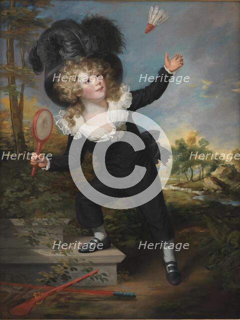 Portrait of Kennett Dixon playing shuttlecock, 1788-1792. Creator: Sir William Beechey.