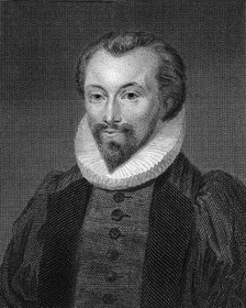 Portrait of the poet John Donne (1572-1631). Creator: Clint, George (1770-1854).