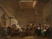 The Drawing Gallery of the Felix Meritis Society, 1801. Creator: Adriaan De Lelie.