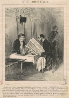 Hier dans la rue Saint-Honoré ... unviellard, 19th century. Creator: Honore Daumier.