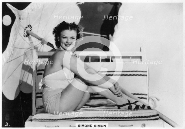 Simone Simon, French film actress, c1938. Artist: Unknown