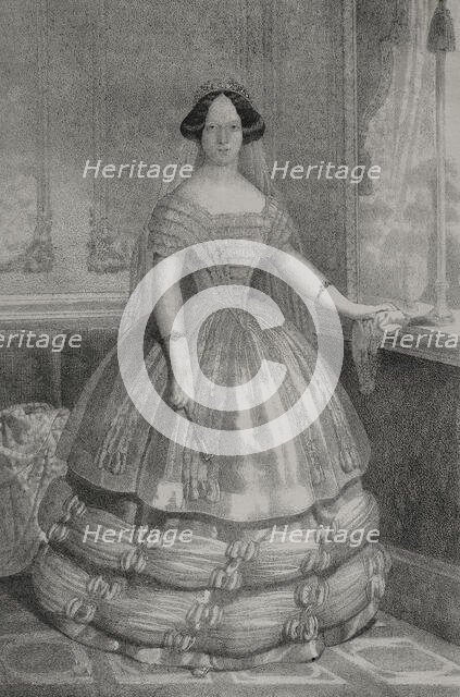 Sophie of Sweden, (1801-1865), Princess of Sweden and Grand Duchess consort of Baden, 1852.  Creator: J.J. Martinez.