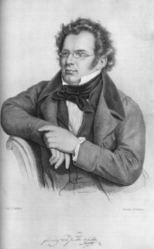 Franz Peter Schubert (1797-1828), Austrian composer. Artist: C Helfert