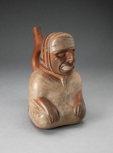 Portrait Vessel of a Blind Figure with Distorted Mouth, 100 B.C./A.D. 500. Creator: Unknown.