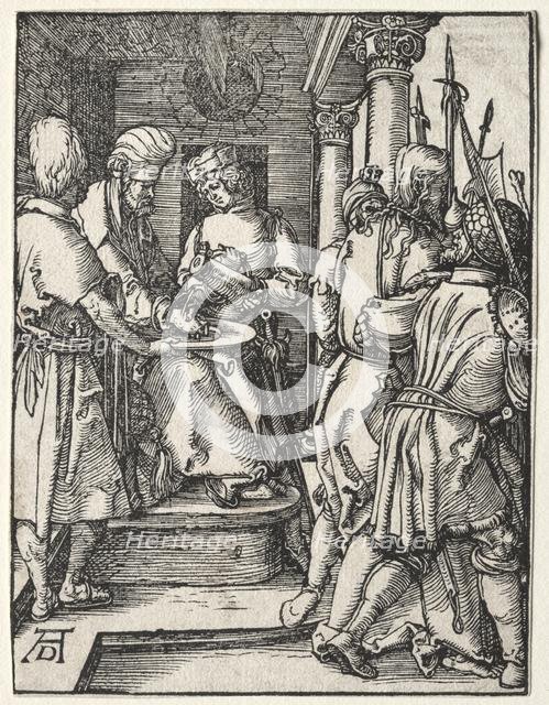 The Small Passion: Pilate Washing His Hands, 1509-1511. Creator: Albrecht Dürer (German, 1471-1528).