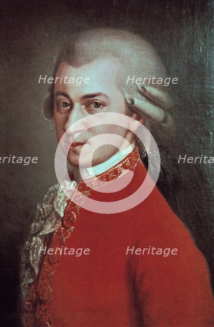 Wolfgang Amadeus Mozart, Austrian composer, c1780.  Artist: Johann Nepomuk Della Croce